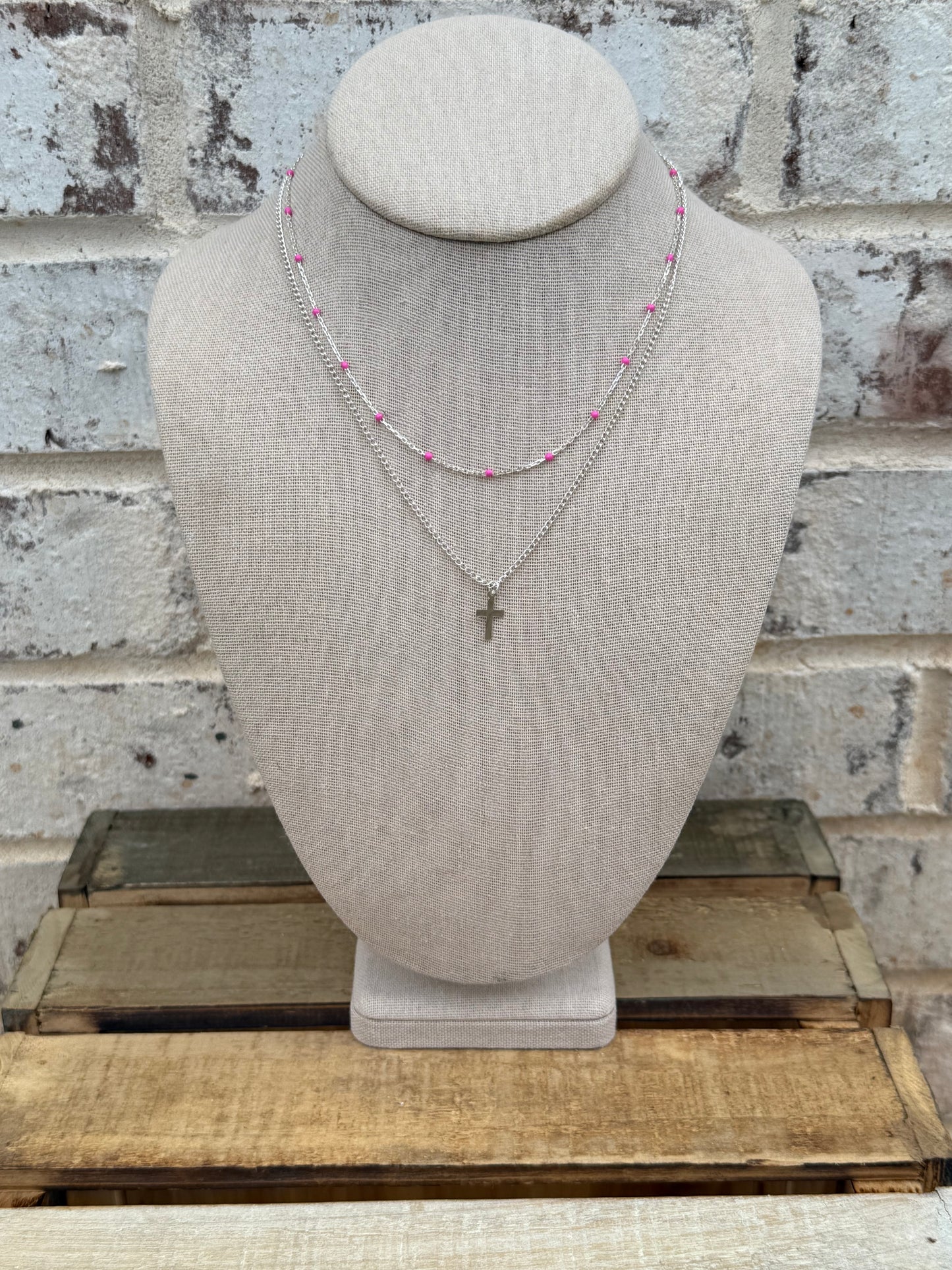 Pink Dove 12” Layering Chain (attaches to base chain)