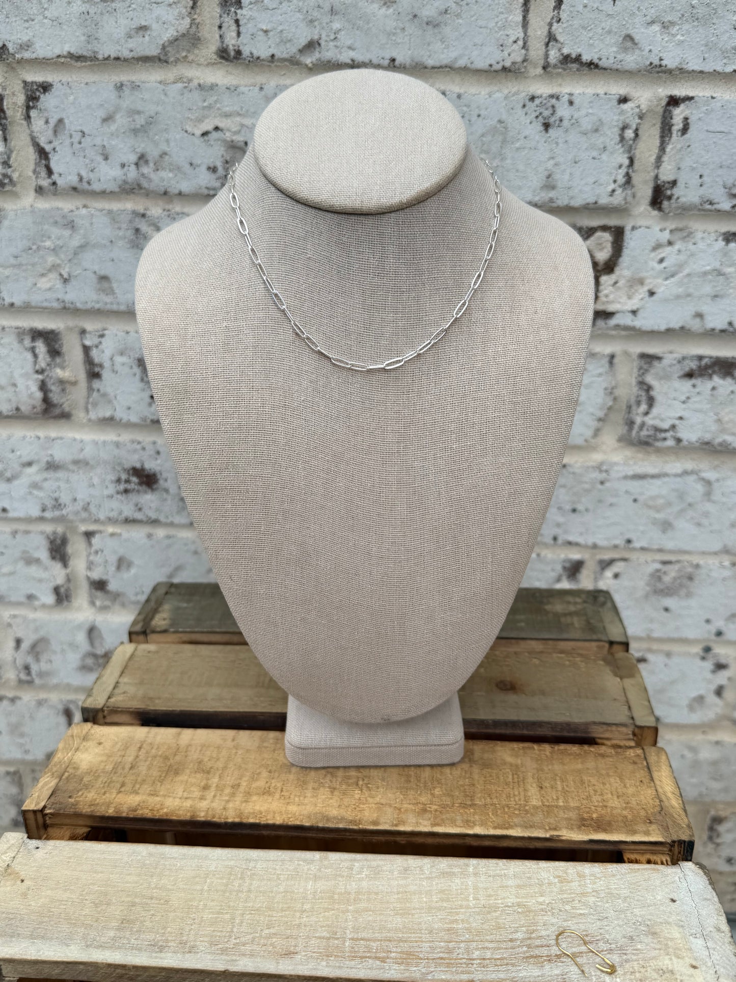 Paperclip Bond-.925 sterling silver 12” Layering Chain (attaches to base chain)