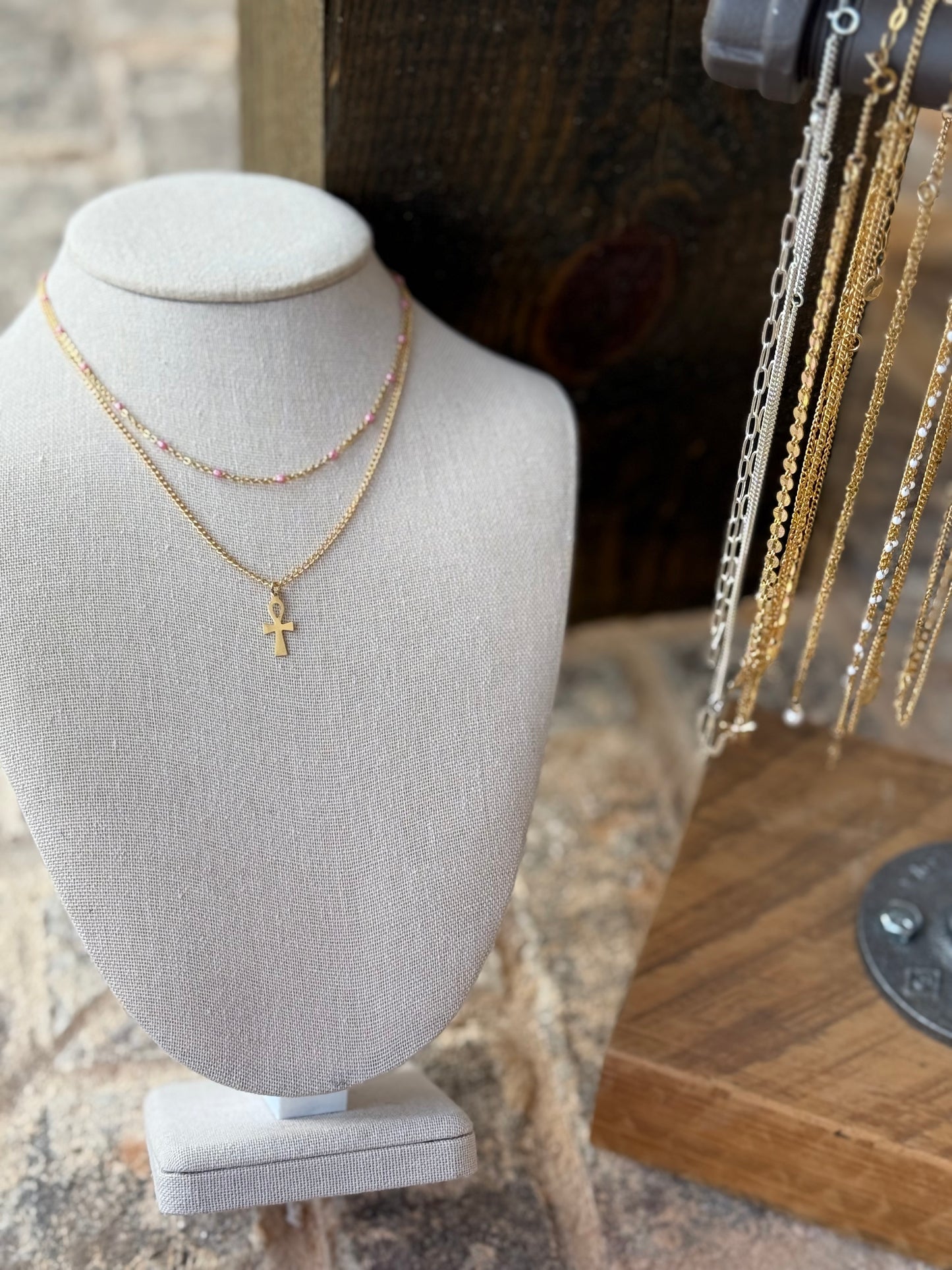 Grace and Glory Charm Base Necklace-14k GF