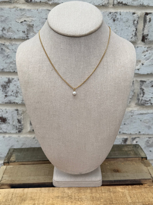 Simple Grace Charm Base Necklace-14k GF