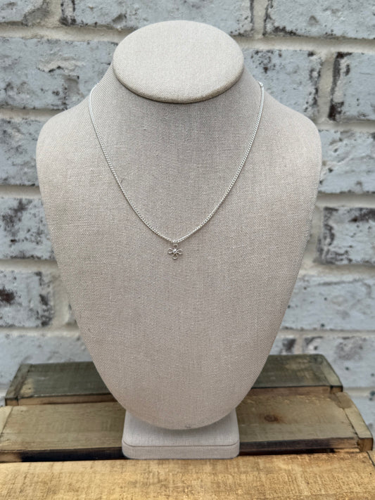Bloom and Sparkle Charm Base Necklace - .925 sterling silver