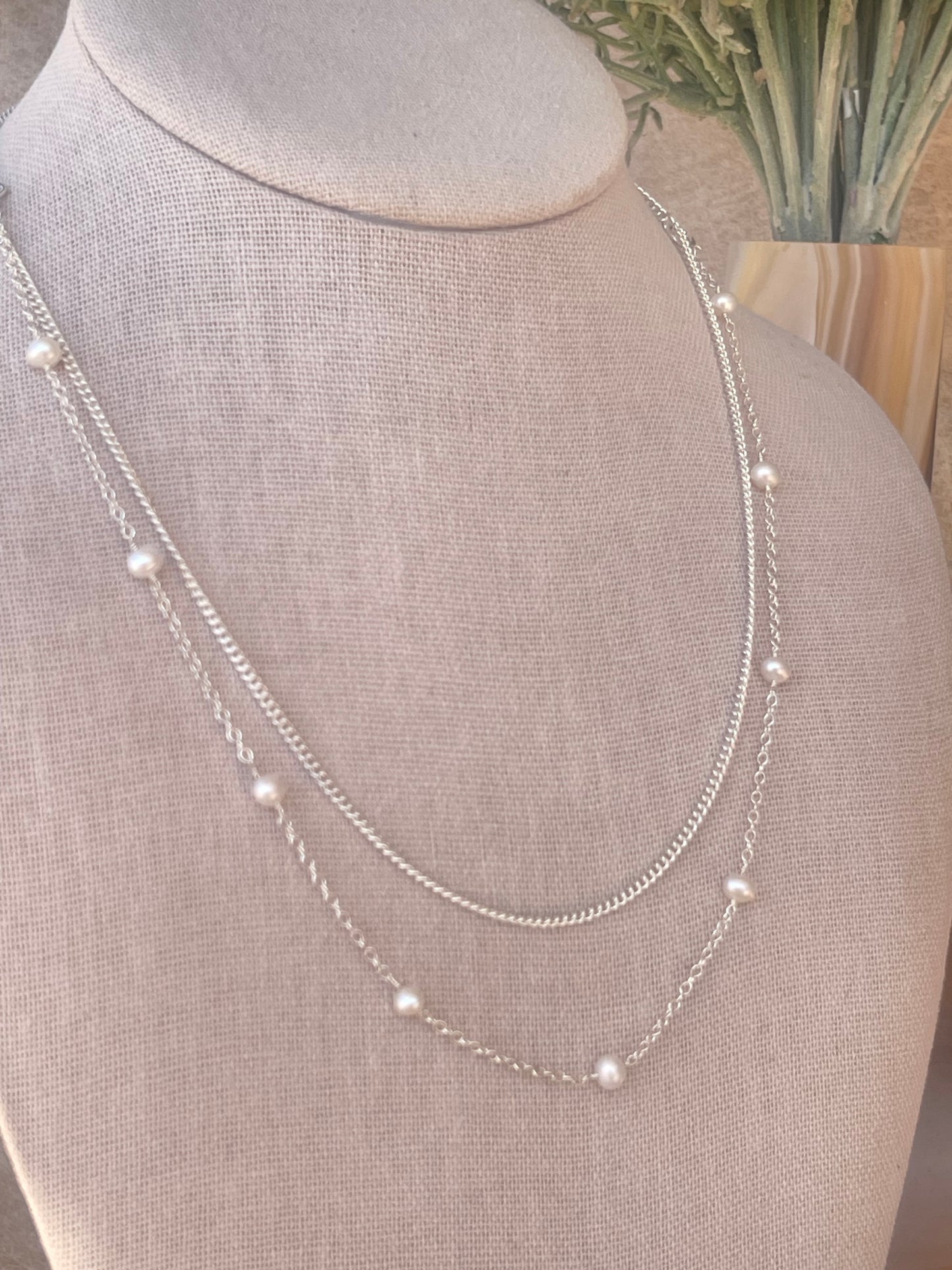 Pearl Medow Layering Chain Sterling Silver (base chain not included)