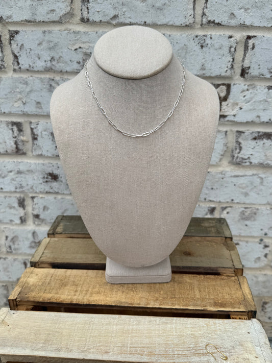 Paperclip Bond-.925 sterling silver 12” Layering Chain (attaches to base chain)