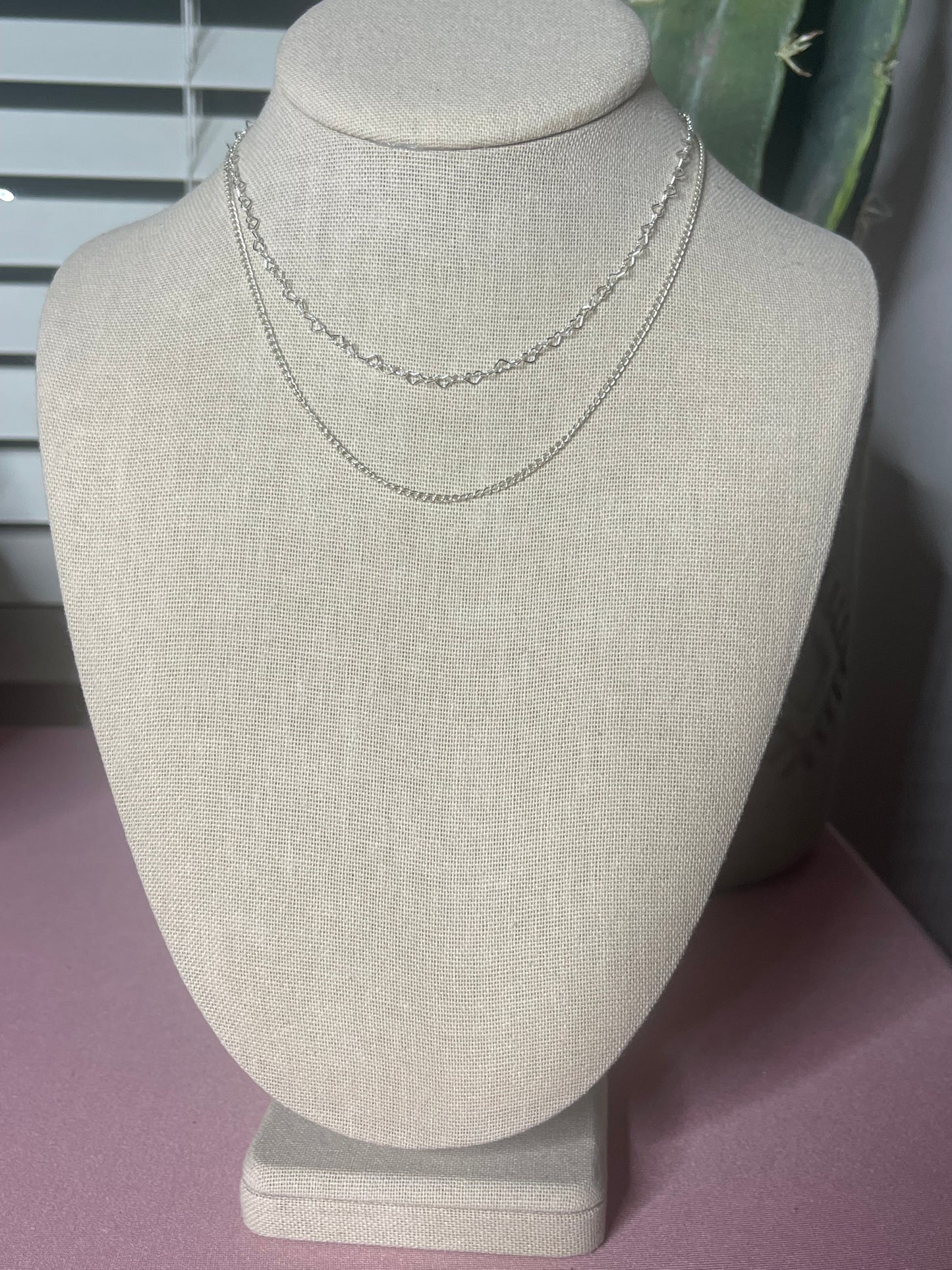 Heart to Heart Layering Chain Sterling Silver (base chain not included)