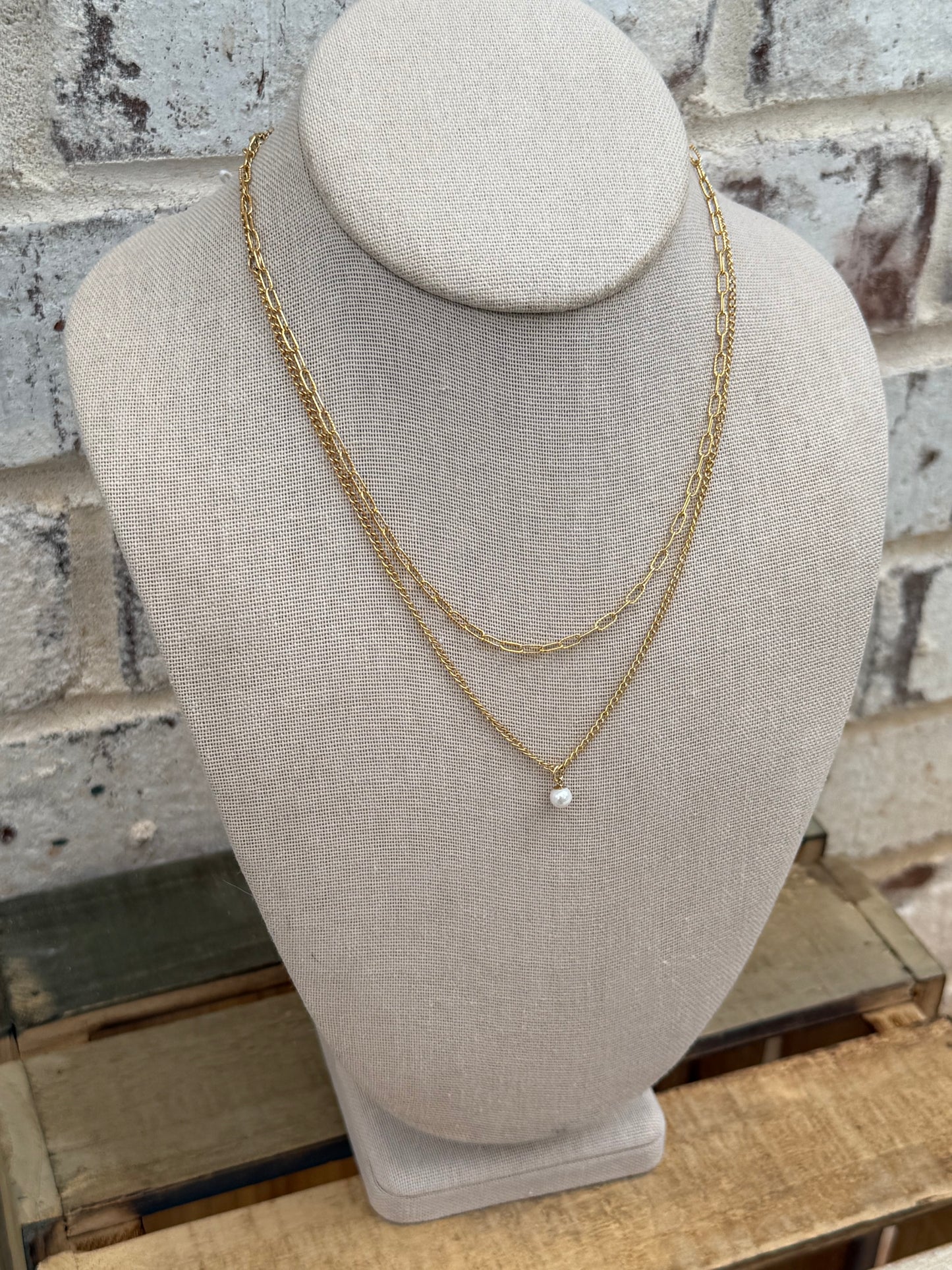 Simple Grace Charm Base Necklace-14k GF