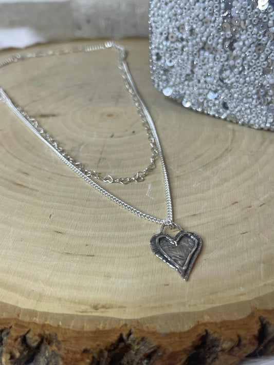 Halo Heart Necklace Bundle