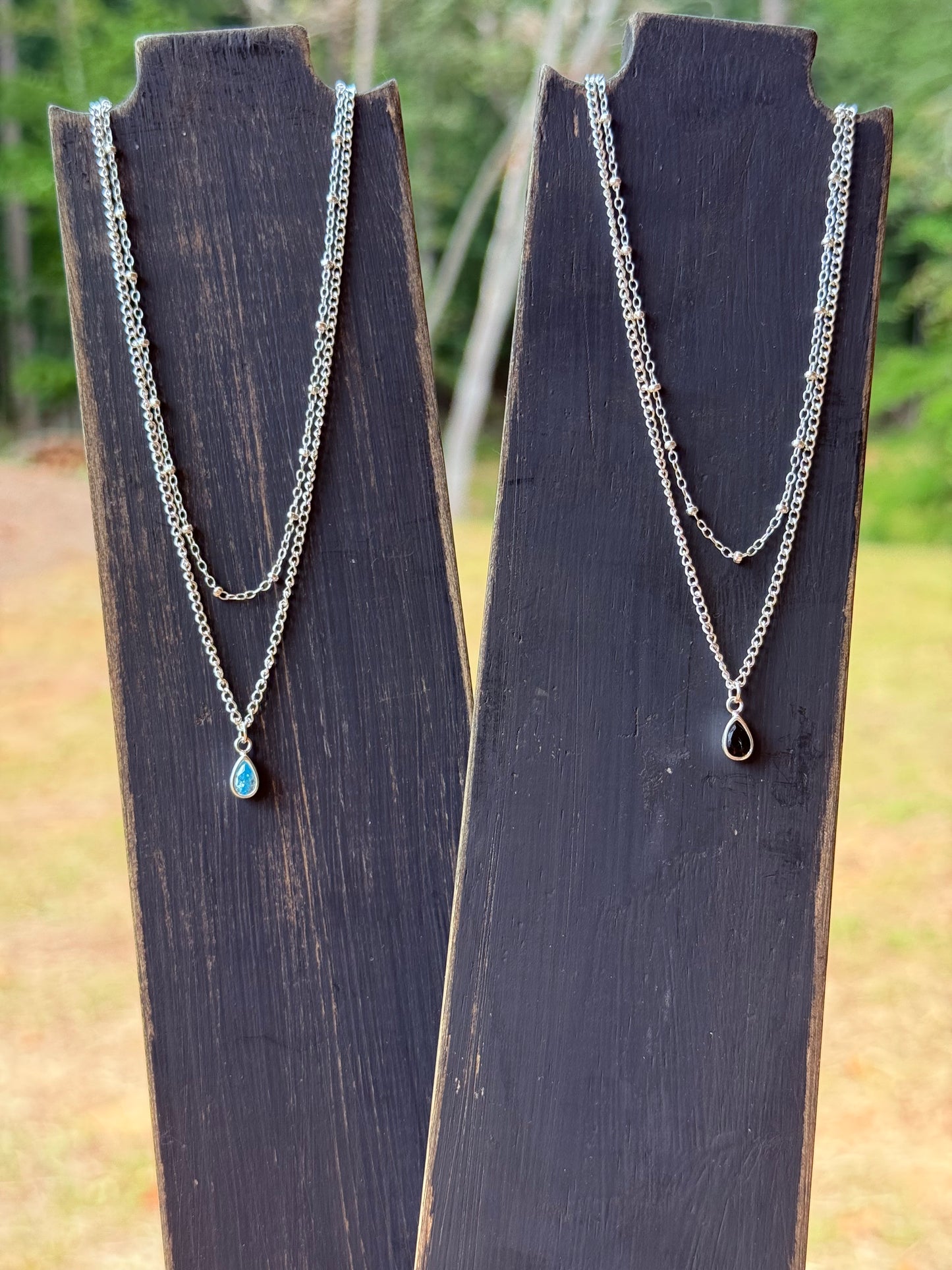 Tide and Shadow Charm Base Necklace - .925 sterling silver